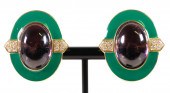 DAVID WEBB 18K YG AMETHYST JAD