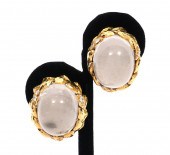 DAVID WEBB 18K YG, DIAMOND & R