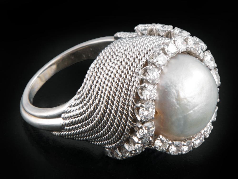 DAVID WEBB GOLD, CULTURED PEARL,