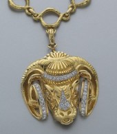 David Webb plat. 18K and diamo