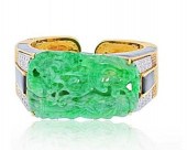 DAVID WEBB PLATINUM 18K JADE C