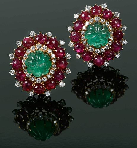 DAVID WEBB PLATINUM, 18KT. GEMSTONE