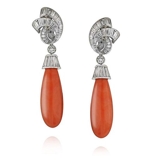 DAVID WEBB PLATINUM CORAL DIAMOND