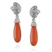 DAVID WEBB PLATINUM CORAL DIAM