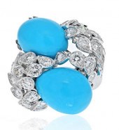 DAVID WEBB PLATINUM TURQUOISE