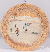DAVID Y. ELLINGER, OIL ON PLAQ