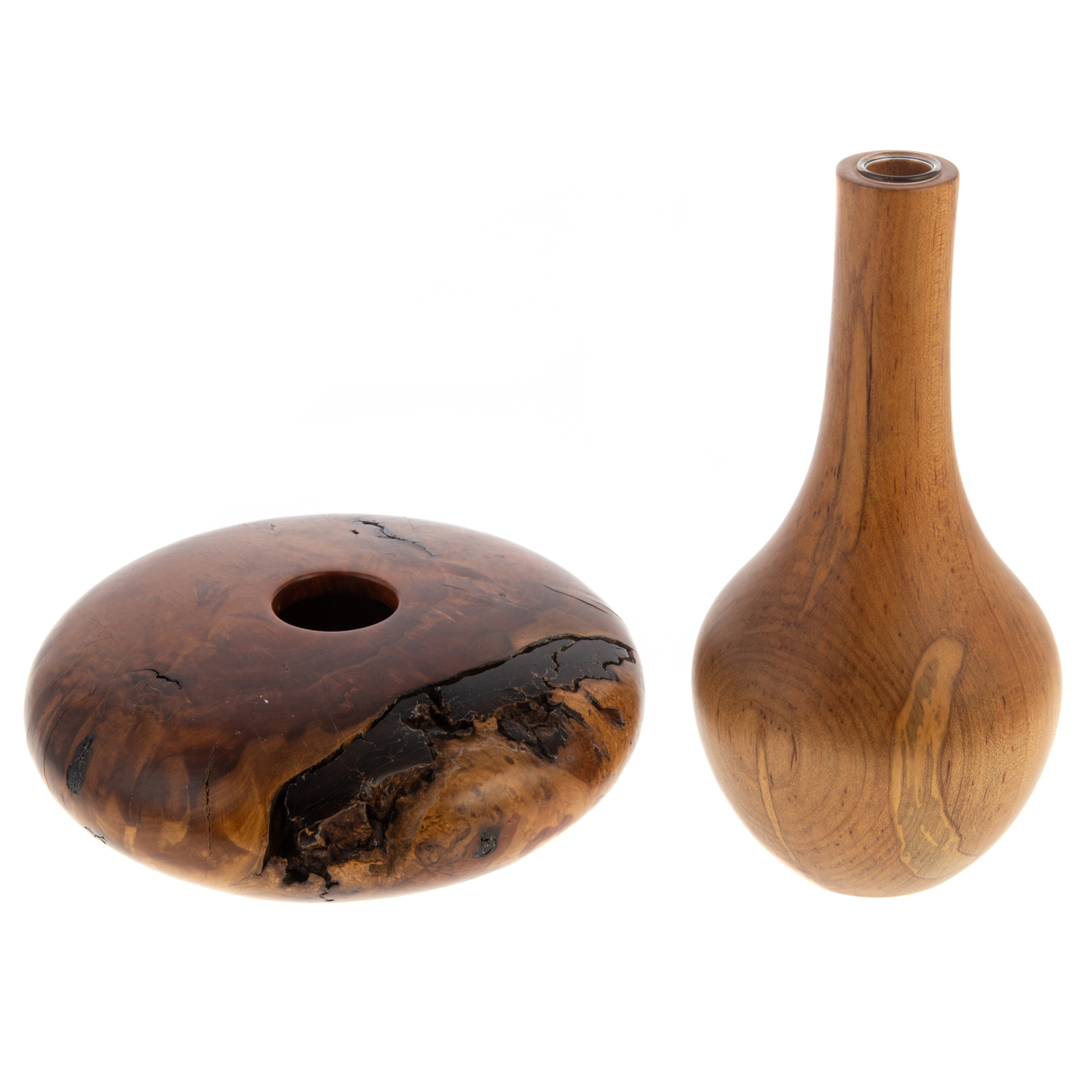 DAVID YEATTS. TWO TURNED WORKS,