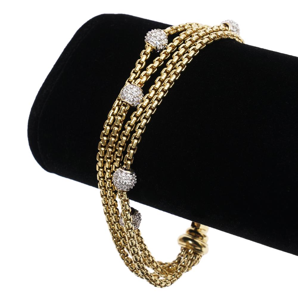 DAVID YURMAN 18K YG & DIAMOND CHAIN