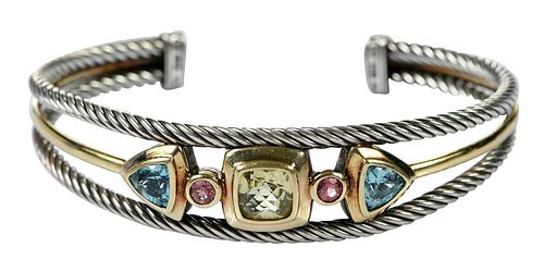 DAVID YURMAN 18KT. & SILVER