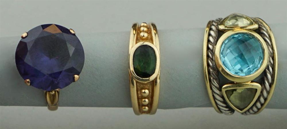 DAVID YURMAN BLUE TOPAZ RING,