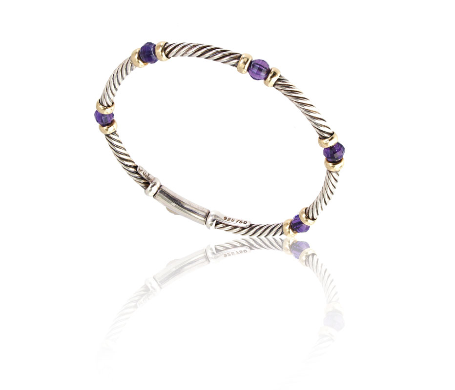 DAVID YURMAN CABLE BRACELET: 18K