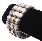 DAVID YURMAN 'CHICLET' 18K YG