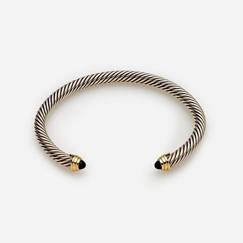 DAVID YURMAN ONYX CABLE BRACELET: