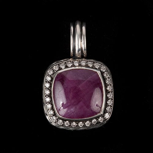 DAVID YURMAN RUBY & DIAMOND PENDANT