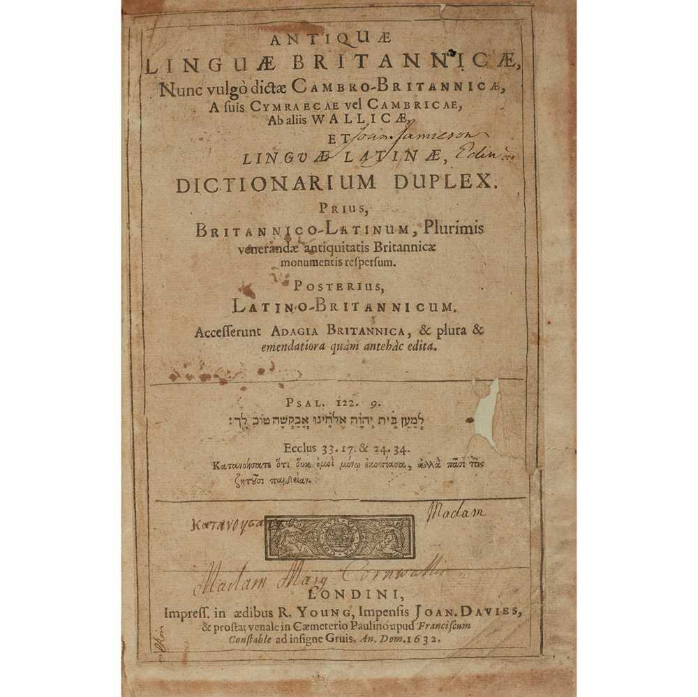 DAVIES, JOHN ANTIQUAE LINGUAE