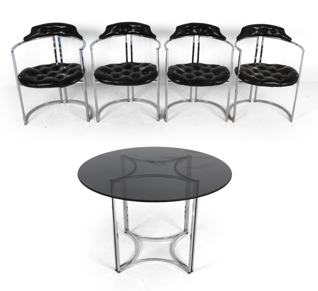 DAYSTROM CHROME DINING TABLE &