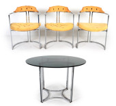 DAYSTROM CHROME TABLE & CHAIRS