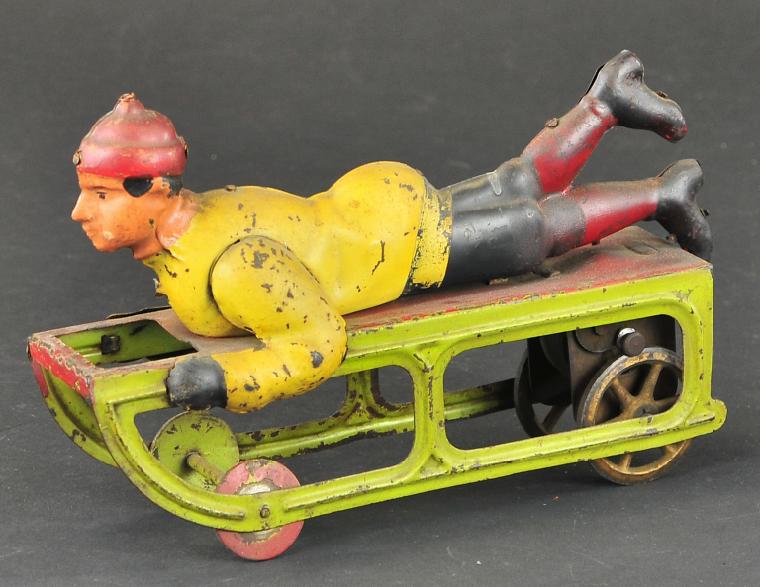 DAYTON BOY ON SLED Pressed steel