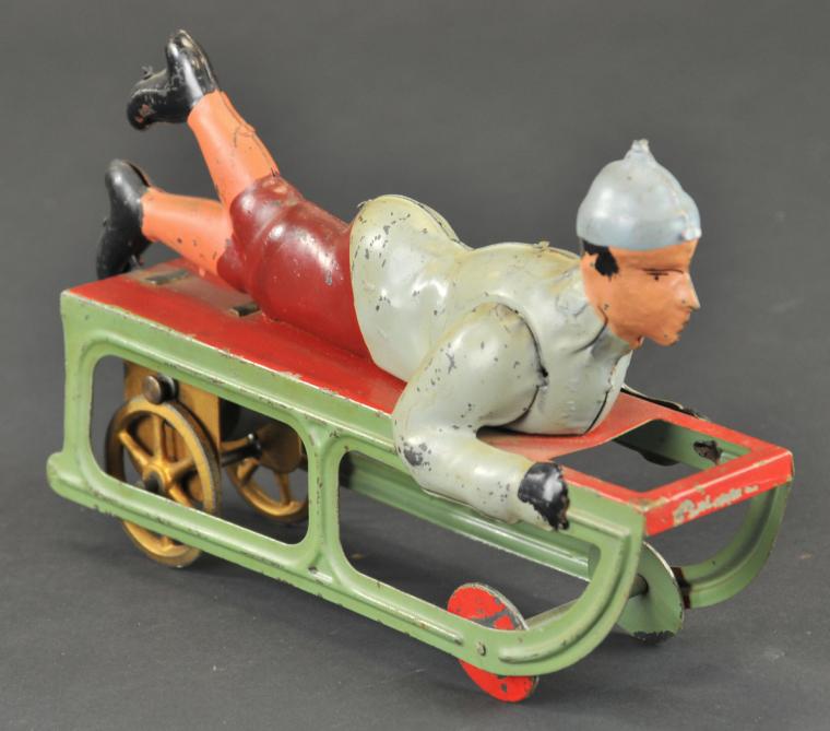 DAYTON BOY ON SLED Pressed steel