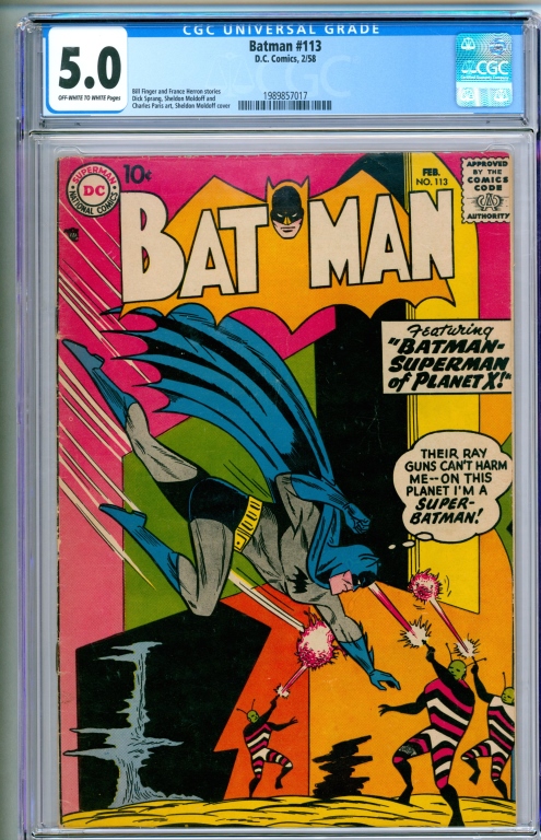 DC COMICS BATMAN #113 CGC 5.0