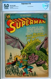 DC COMICS SUPERMAN #78 CBCS 5.
