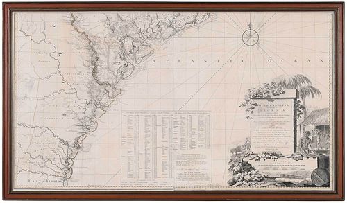 DE BRAHM - MAP OF SOUTH CAROLINA,