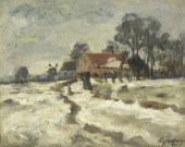 DE FUGER SIGNED OIL ON CANVAS