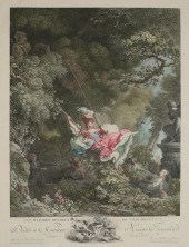 DE LAUNAY ENGRAVING THE SWING