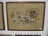 De Marcillac Handcolored Print