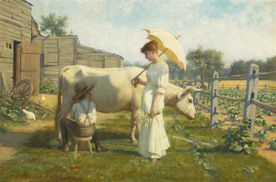 De Scott Evans (American 1847-1898)