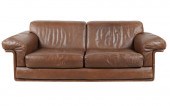 DE SEDE BROWN LEATHER SOFAwith