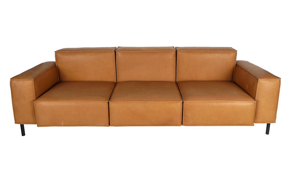 DE SEDE LEATHER THREE-SEAT