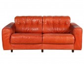 DE SEDE RED LEATHER LOVESEATwi