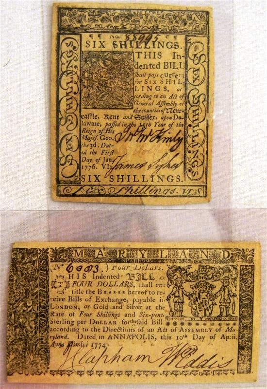 DE- Six Shilling Note - 1/1/1776.
