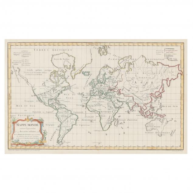 DE VAUGONDY, ROBERT. MAPPE MONDé