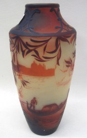 DE VEZ FRENCH CAMEO GLASS VASE