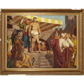 DEAN CORNWELL, LARGE OIL ON CA