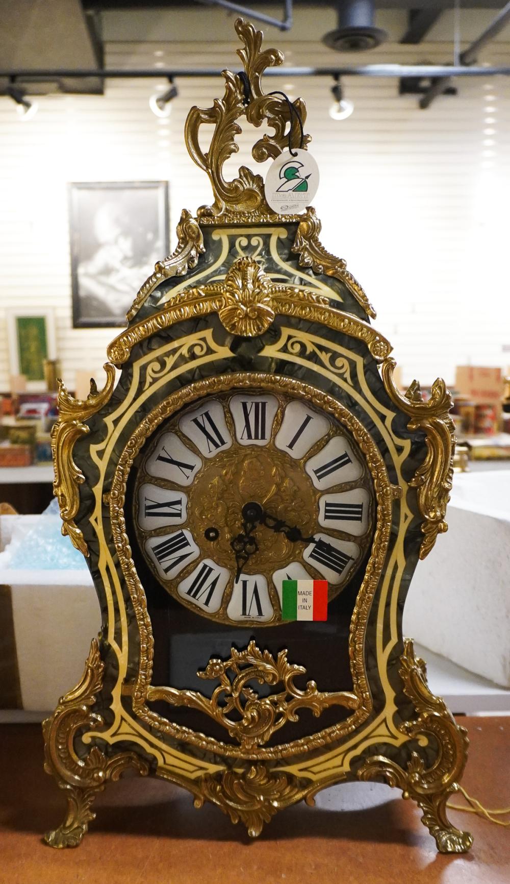 DEART ITALIAN GREEN MANTEL CLOCK,
