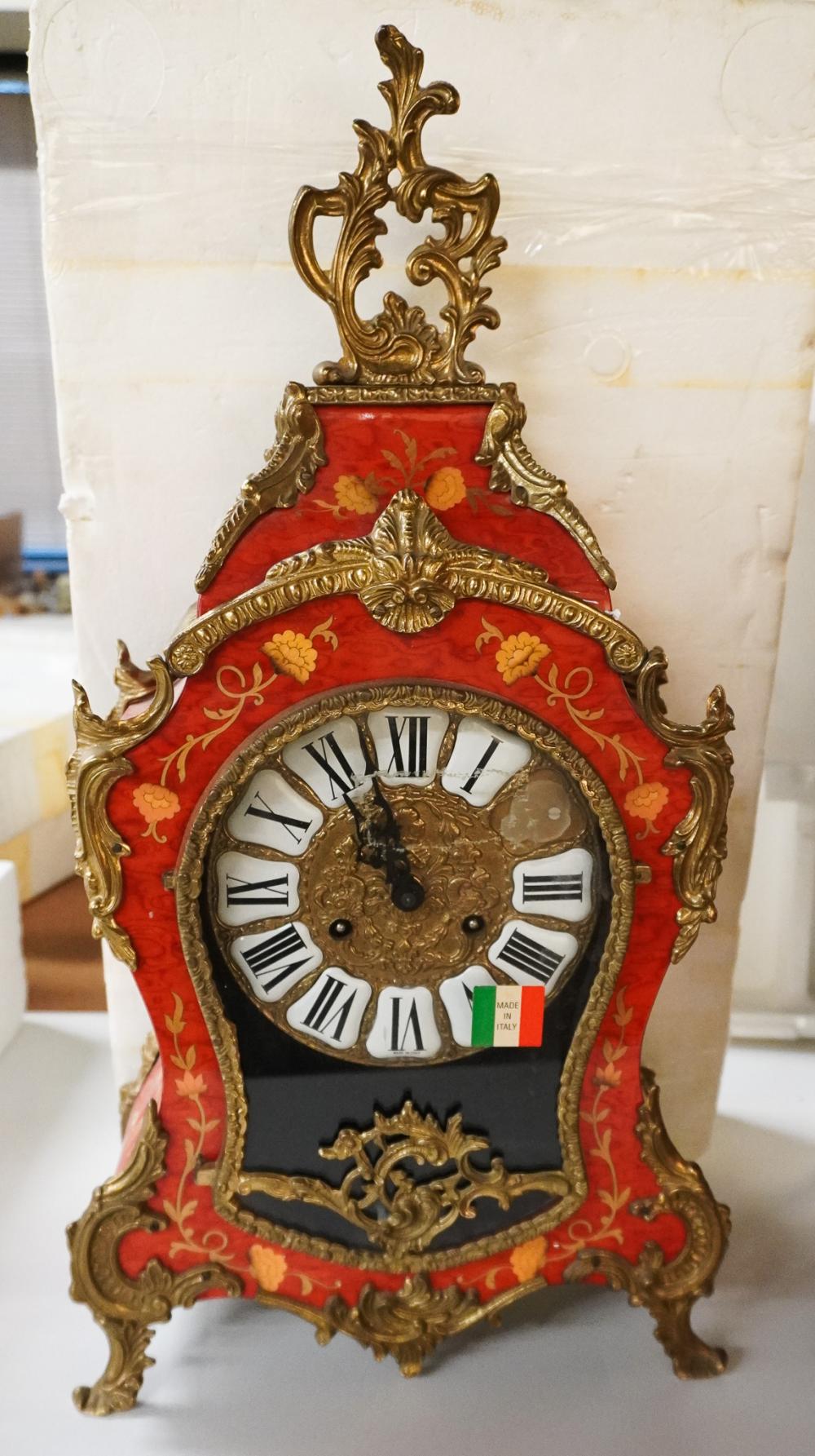 DEART ITALIAN RED MANTEL CLOCK,