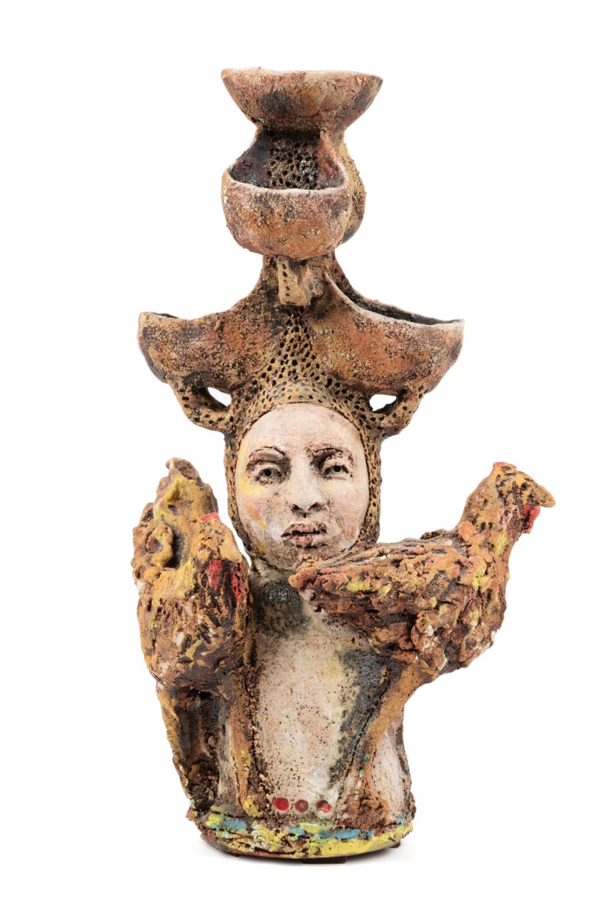 DEBRA FRITTS, 'FIGURE W/ BIRD &