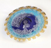 DEBRA MAY ART GLASS PLATTER: L