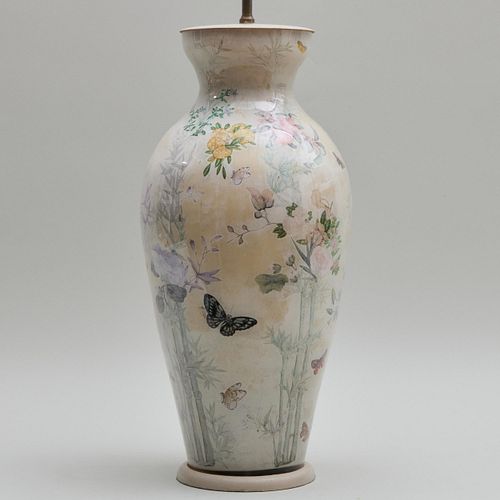 DECALCOMANIA TABLE LAMP27 x 9 1/2
