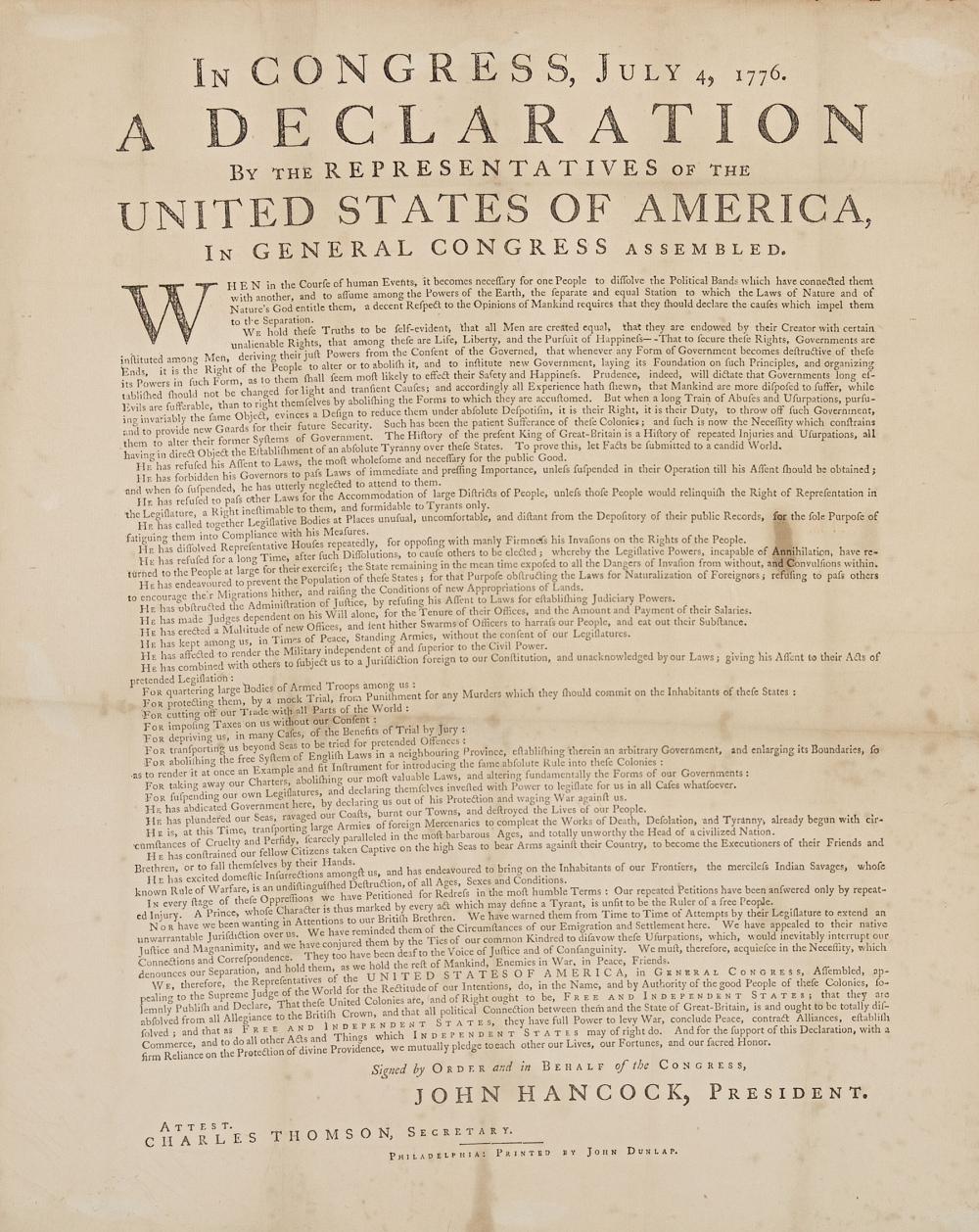 DECLARATION OF INDEPENDENCE,