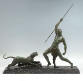 DECO BRONZE PANTHER HUNTER SIG
