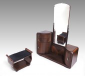DECO BURL VENEER VANITY: Asymm