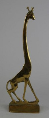 DECO GIRAFFE DOORSTOP Brass el