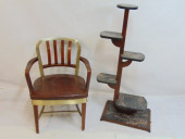 DECO PLANT STAND WITH FAUX MAR