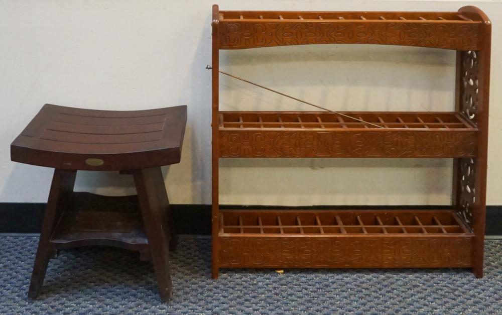 DECO TEAK OUTDOOR BENCH AND A