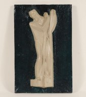 Deco/futurist figure; molded c