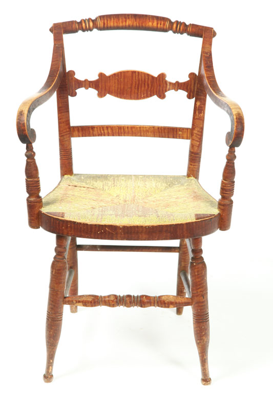 DECORATED ARMCHAIR.  New England 